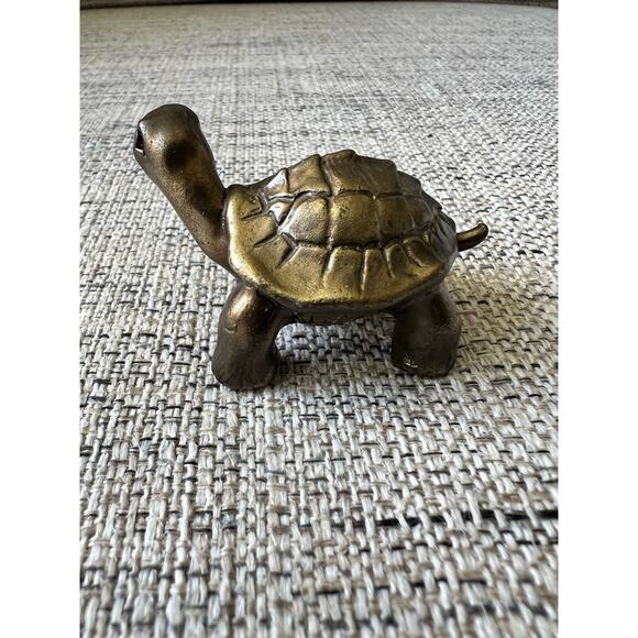 Vintage Brass Turtle Figure Tortoise Chinese Feng Shui God Turtle LJS 1985 - Picture 2 of 5